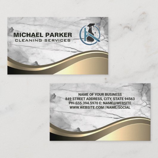 Spuitfles en -doos visitekaartje (Voorkant / Achterkant)