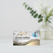 Spuitfles | House Roof Logo | Marmer Metal Visitekaartje (Staand voorkant)