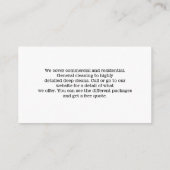 Spuitfles Logo | Vrouw maakt Glasraam Schoon Visitekaartje (Achterkant)