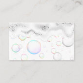 Spuitfles Water Drop Logo | Zeepbellen Visitekaartje (Achterkant)