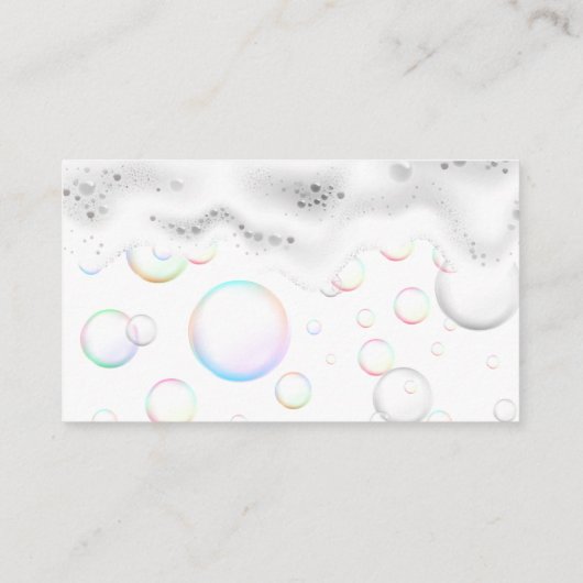 Spuitfles Water Drop Logo | Zeepbellen Visitekaartje (Achterkant)