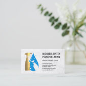 Spuitflessen | schoonmaken van het huis | dienstme visitekaartje (Staand voorkant)