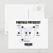 Spuitfysicus binnenin (standaardmodel higgs) briefkaart (Voorkant / Achterkant)