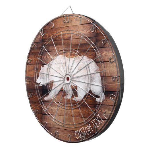 spuitgeschild Beer op houtdartboard Dartbord (Voorkant Rechts)