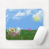 spuitkever op de kruiwagen muismat (Met muis)