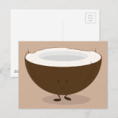 Spuitkokosnoot Briefkaart (Voorkant / Achterkant)