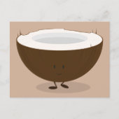 Spuitkokosnoot Briefkaart (Voorkant)