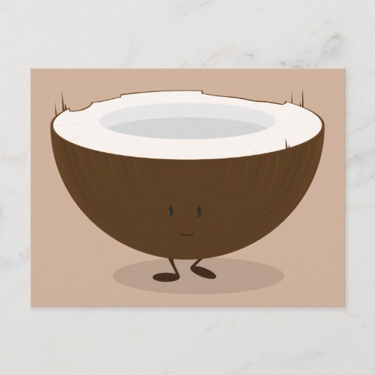 Spuitkokosnoot Briefkaart (Voorkant)