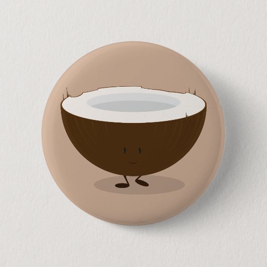 Spuitkokosnoot Ronde Button 5,7 Cm (Voorkant)