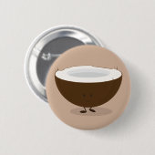 Spuitkokosnoot Ronde Button 5,7 Cm (Voorkant /achterkant)