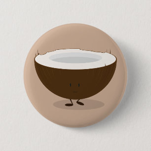 Spuitkokosnoot Ronde Button 5,7 Cm