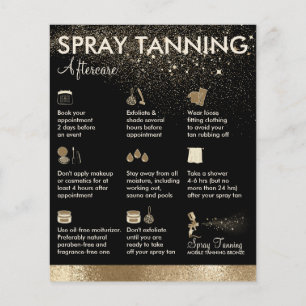 Spuitlooiing Bronze body Paint Aftercare Tips Flyer