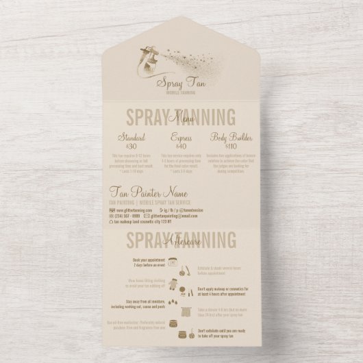 Spuitlooiing Service Pricing Aftercare Tips All In One Uitnodiging (Binnen)