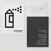 Spuitmei - zwart op wit (eggshell) visitekaartje (Voorkant / Achterkant)