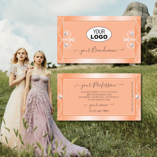 Spuitpekeldiamanten met  Logo Visitekaartje