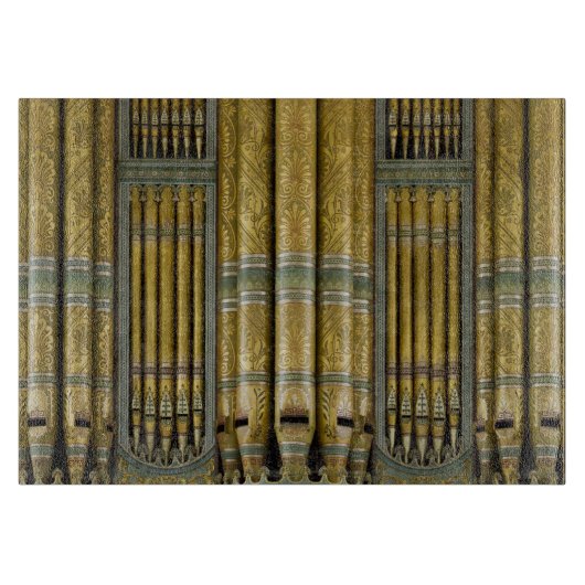 Spuitplaat van groene en gouden pijpen snijplank (Voorkant)