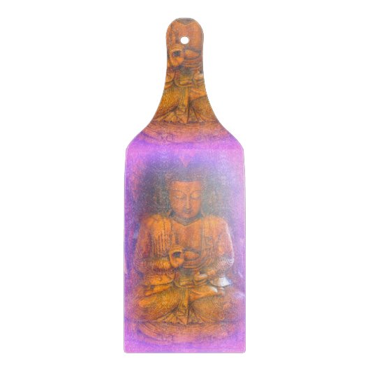 Spuitplaat van paars aura buddha snijplank (Voorkant)