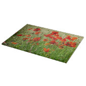 Spuitplaat voor rode papavervelden uitzicht snijplank (Hoek)