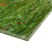 Spuitplaat voor rode papavervelden uitzicht snijplank (Hoek)