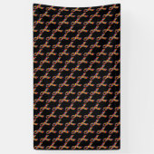 Spuitribbons vertakt patroon spandoek (Verticaal)