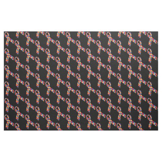 Spuitribbons vertakt patroon stof (Fat Quarter)