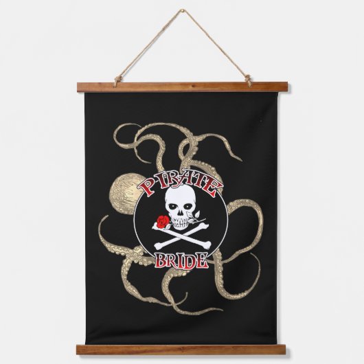 Spuitset Pirate Bride en Pirate Groom Hangend Wandkleed (Voorkant)