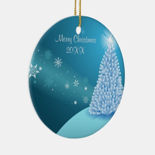 Spuitsneeuwlandschap Keramisch Ornament (Rechts)