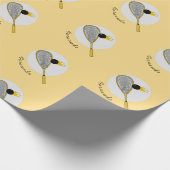 Spuitspeler Coach Racket & Ball Kinder Boy Name Cadeaupapier (Hoek)