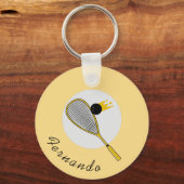 Spuitspeler Coach Racketball Aangepaste naam Sport Sleutelhanger (Voorkant)