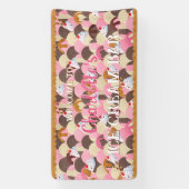 Spuitstroken en Sundae Ijs Spandoek (Verticaal)