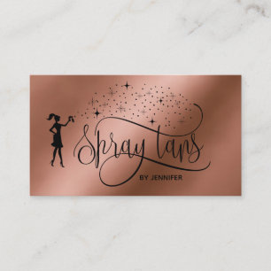 Spuittangen script roos goud glitter koper visitekaartje