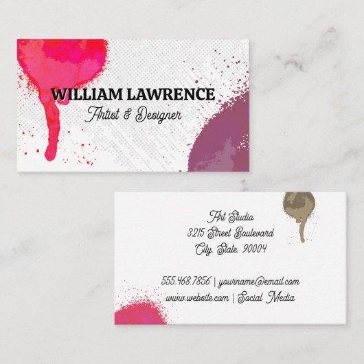 Spuitverf | Artistiek Visitekaartje (Voorkant / Achterkant)