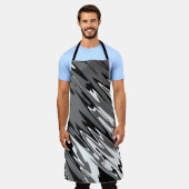 Spuitverf donkere neutjes schort (Gedragen)