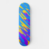 Spuitverf Geel Blauw Paars Persoonlijk Skateboard (Voorkant)