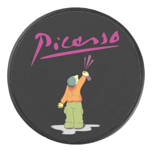 Spuitverf Hockey Puck (Voorkant)