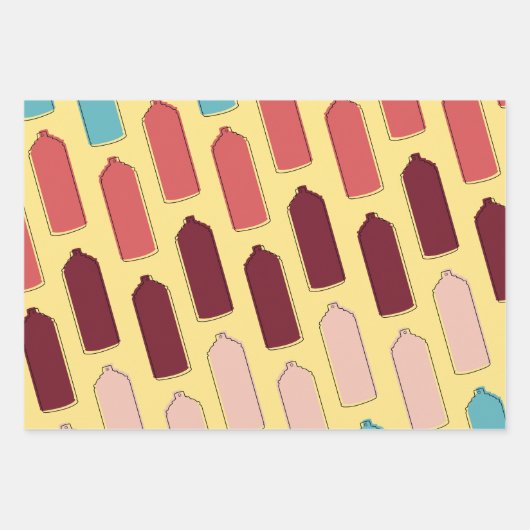 Spuitverf kan patroon inpakpapier vel (Voorkant 3)