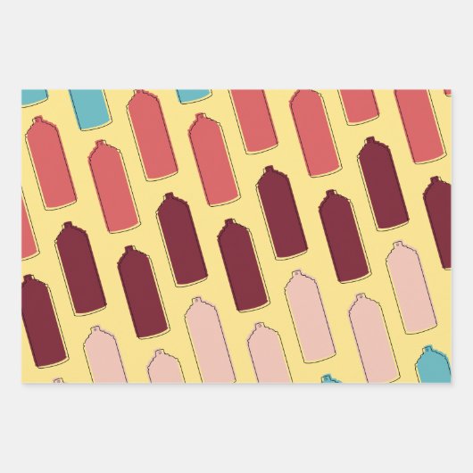 Spuitverf kan patroon inpakpapier vel (Voorkant)