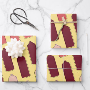 Spuitverf kan patroon inpakpapier vel