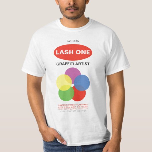 Spuitverf kan Shirt. Pas ze aan! T-shirt (Voorkant)