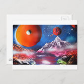 Spuitverf Kunst Buiten ruimtecentrales Briefkaart (Voorkant / Achterkant)
