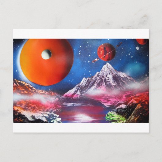 Spuitverf Kunst Buiten ruimtecentrales Briefkaart (Voorkant)