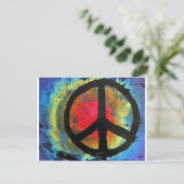 Spuitverf Kunstregenboog Vredesteken Schilderen Briefkaart (Staand voorkant)