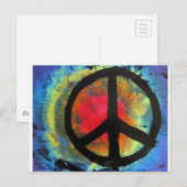 Spuitverf Kunstregenboog Vredesteken Schilderen Briefkaart (Voorkant / Achterkant)