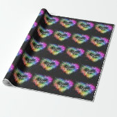 Spuitverf met regenboogkleurige verf die glitter-h cadeaupapier (Uitgerold)