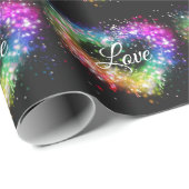 Spuitverf met regenboogkleurige verf die glitter-h cadeaupapier (Rol Hoek)