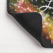 Spuitverf met regenboogkleurige verf die glitter-h muismat (Hoek)