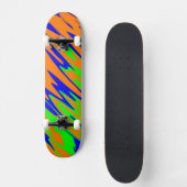Spuitverf Oranje blauw Limoen Persoonlijk Skateboard (Voorkant)
