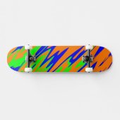 Spuitverf Oranje blauw Limoen Persoonlijk Skateboard (Horizontaal)