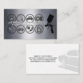 Spuitverf pistool | Auto Service Iconen Visitekaartje (Voorkant / Achterkant)