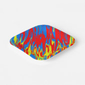 Spuitverf Rood Geel Blauw Papieren Bordje (Gebogen)